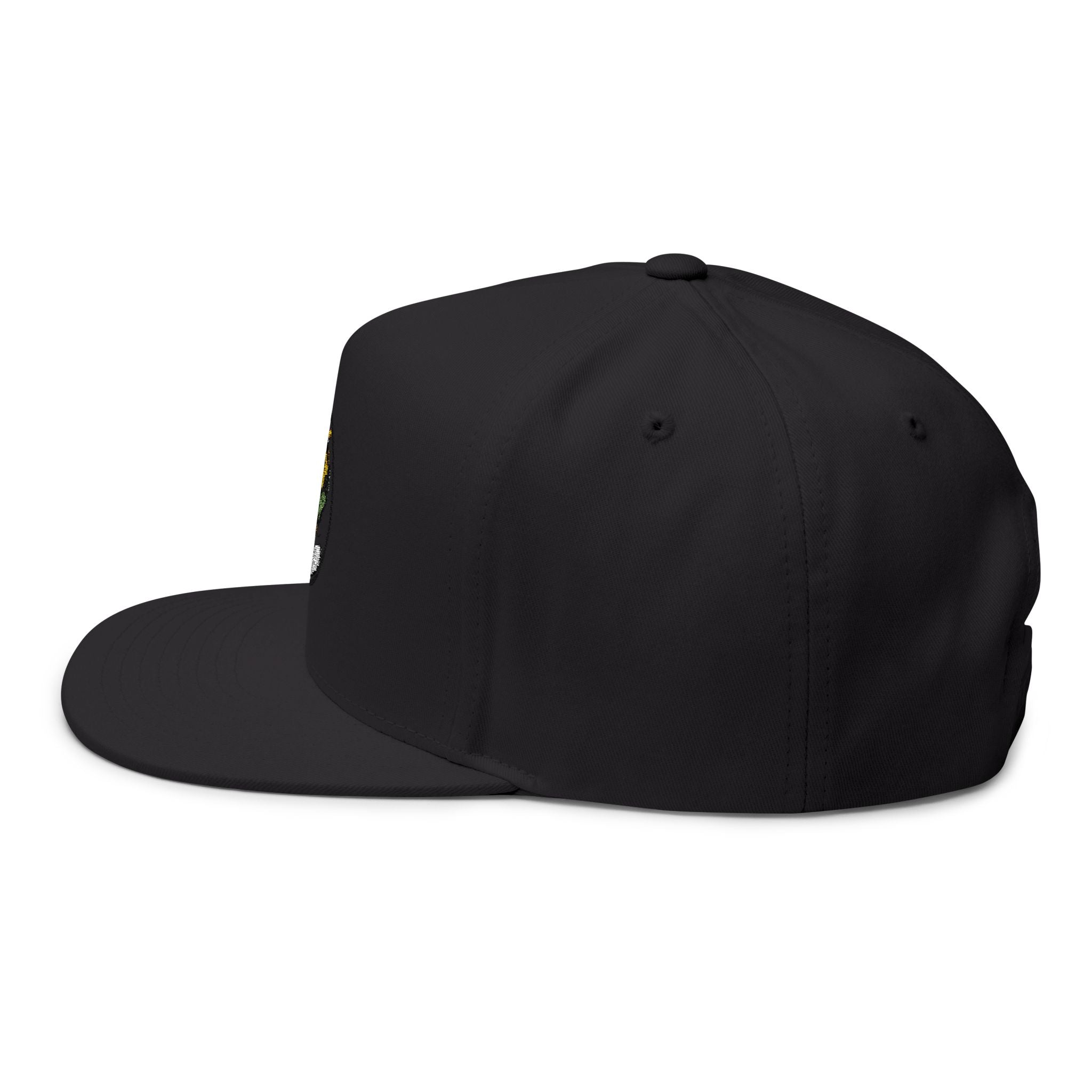 Pizza Slice Patch Flat Bill Cap — Hip Hop Pizza Embroidered Snapback