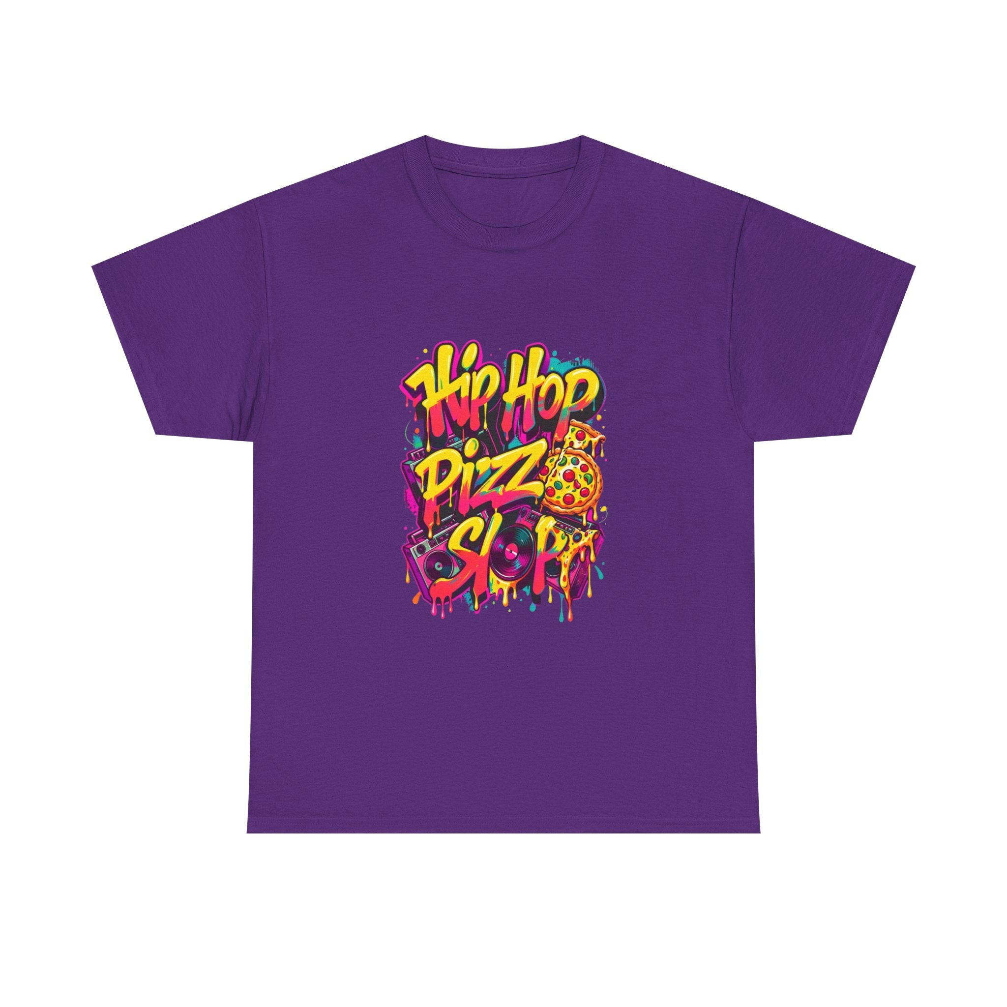 Hip Hop Pizza Skit T-Shirt — Retro Graffiti Pizza Tee