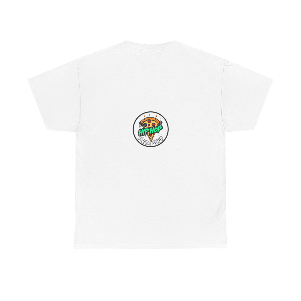 Hip Hop Pizza Tee — Retro Comic Logo Graphic T-Shirt
