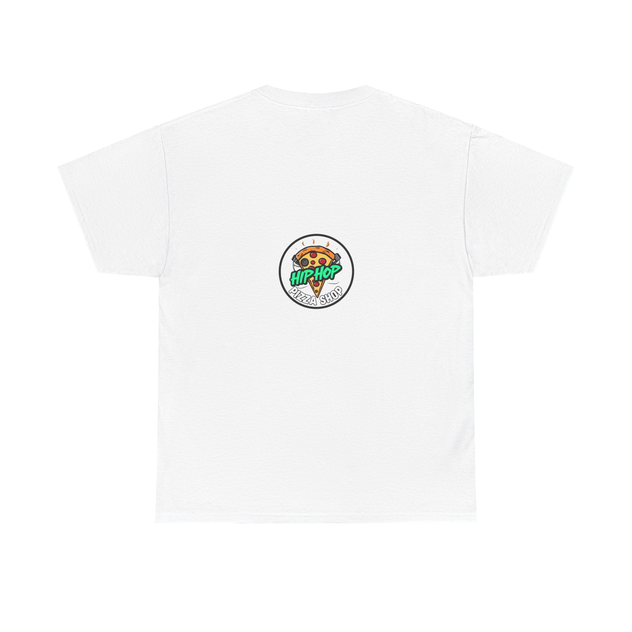Hip Hop Pizza Tee — Retro Comic Logo Graphic T-Shirt
