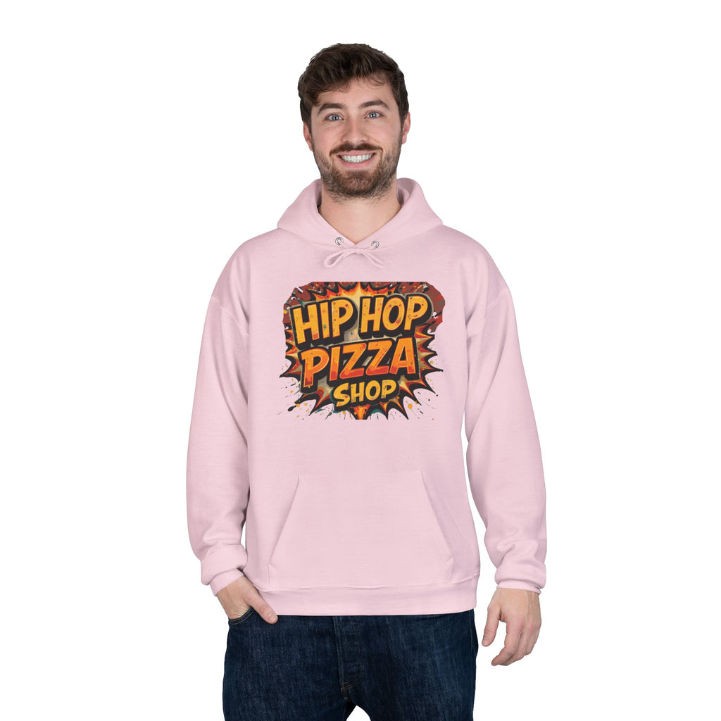 Hip Hop Pizza Shop Hoodie — Retro Pizza Logo Pullover