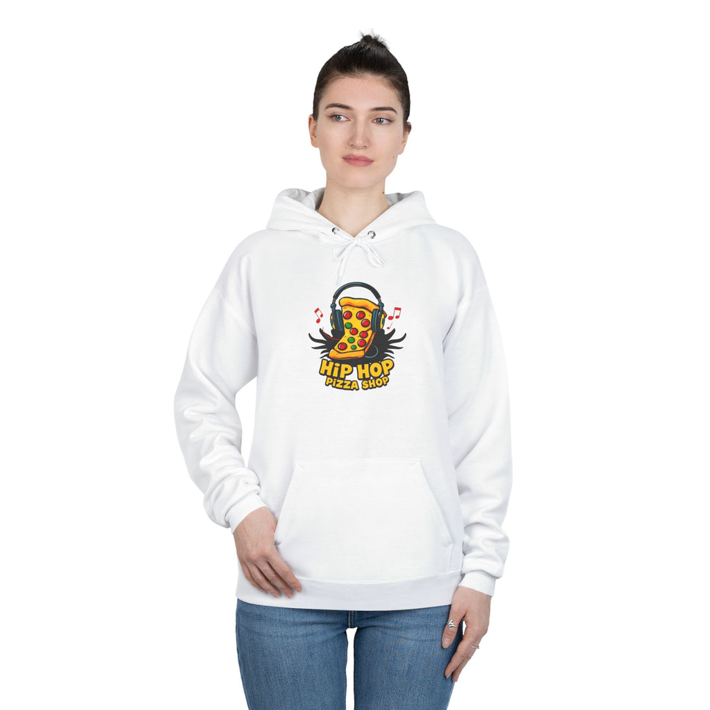 Hip Hop Pizza Hoodie — Retro Pizza Slice DJ Pullover