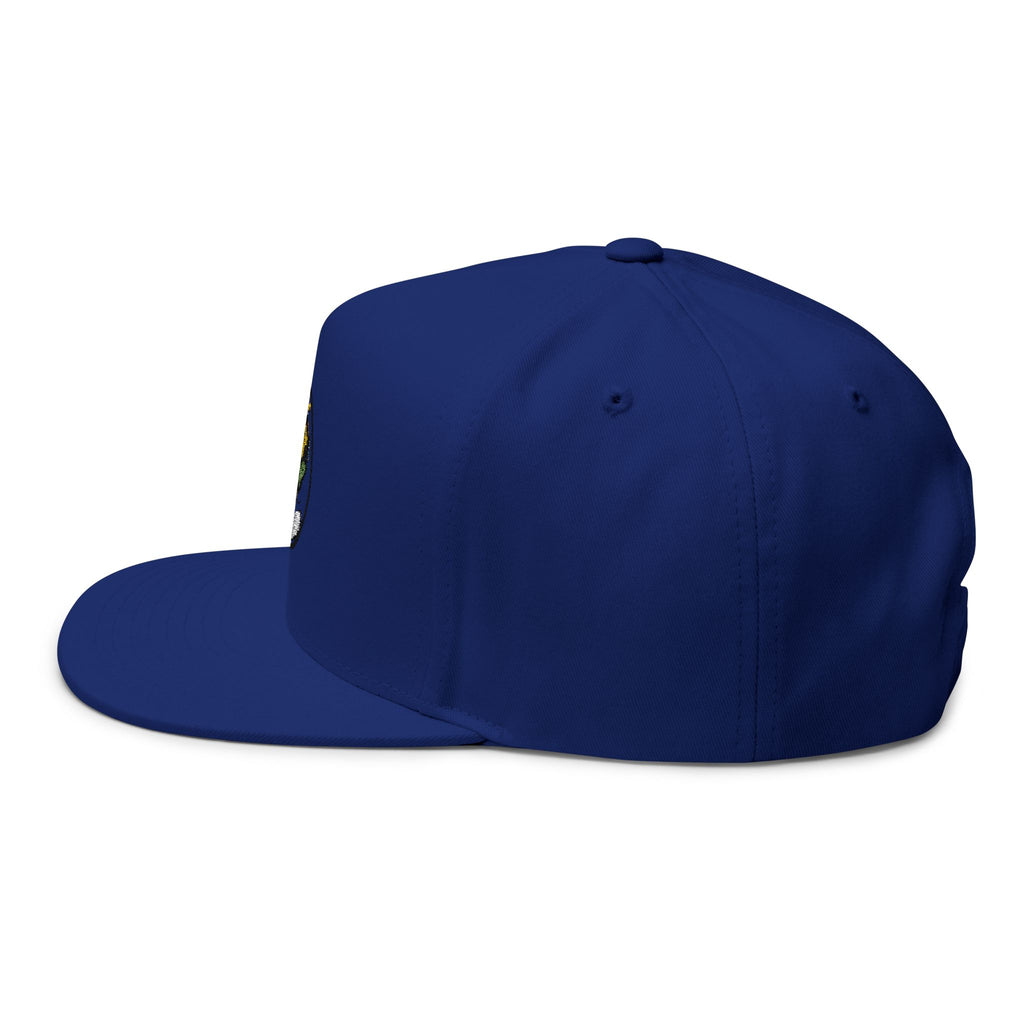 Pizza Slice Patch Flat Bill Cap — Hip Hop Pizza Embroidered Snapback