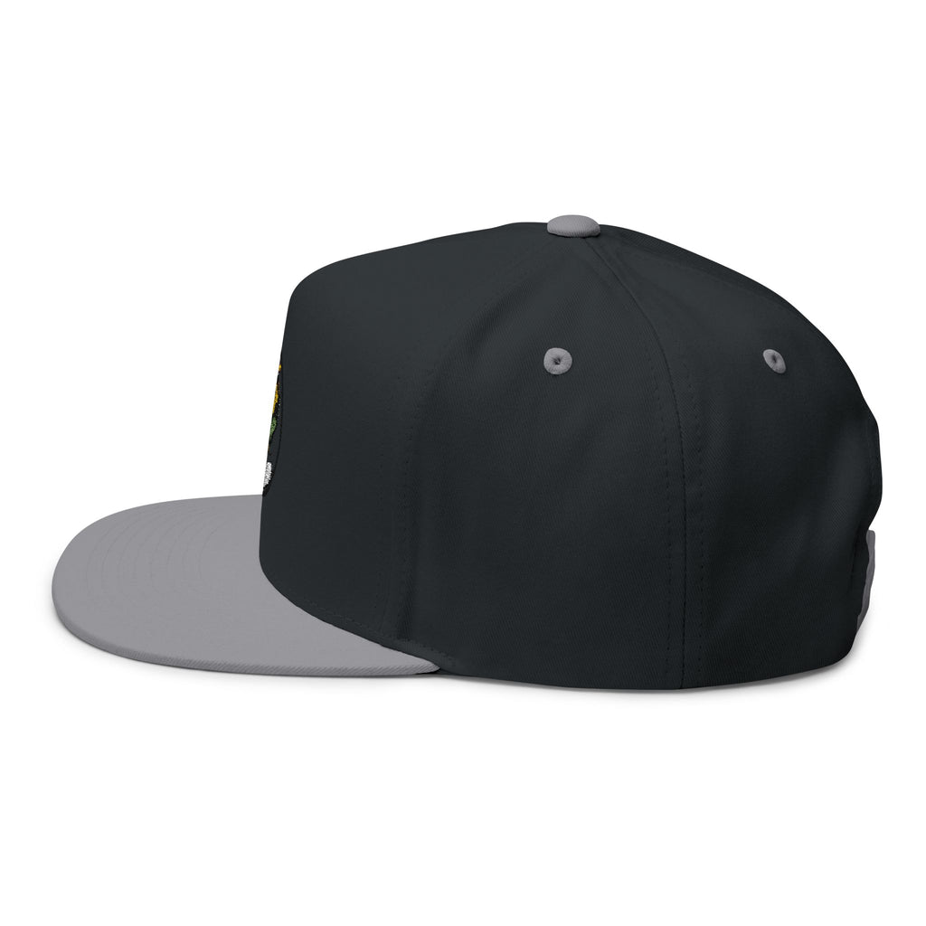 Pizza Slice Patch Flat Bill Cap — Hip Hop Pizza Embroidered Snapback