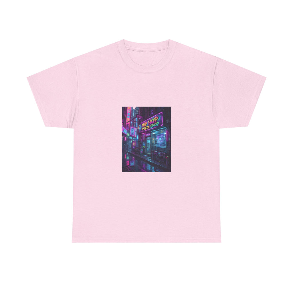 Cyberpunk Neon Alley T‑Shirt — Vaporwave Night City Street Art Tee