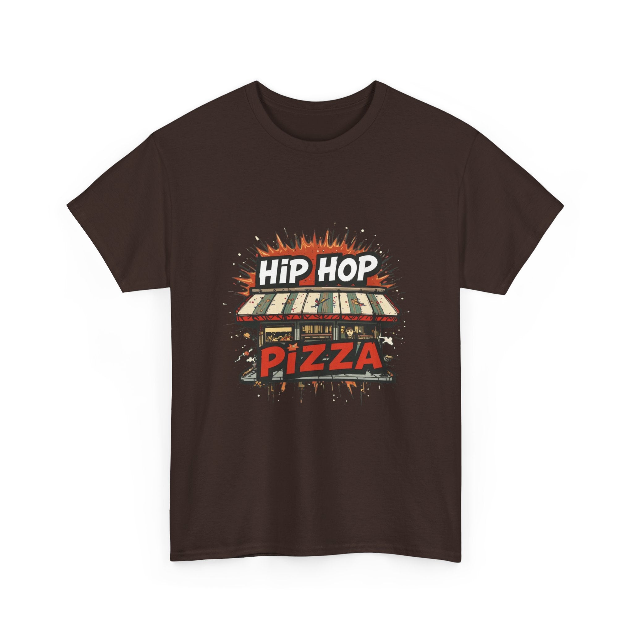 Hip Hop Pizza T-Shirt — Retro Street Style Graphic Tee