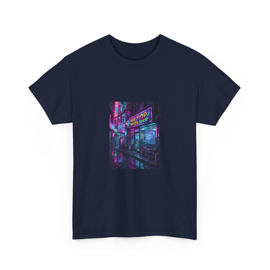 Cyberpunk Neon Alley T‑Shirt — Vaporwave Night City Street Art Tee