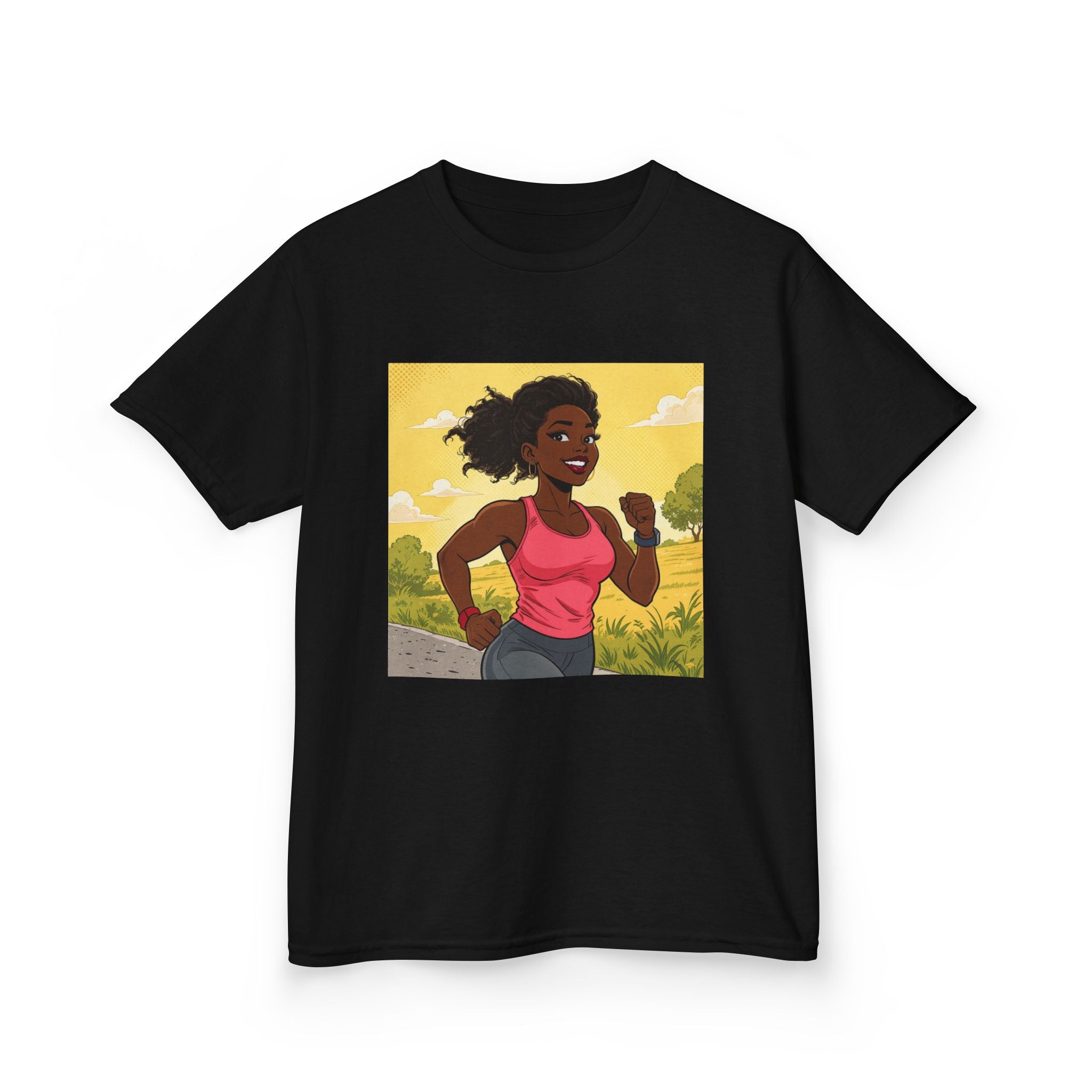 Kids Running T‑Shirt — Active Girl Graphic Tee