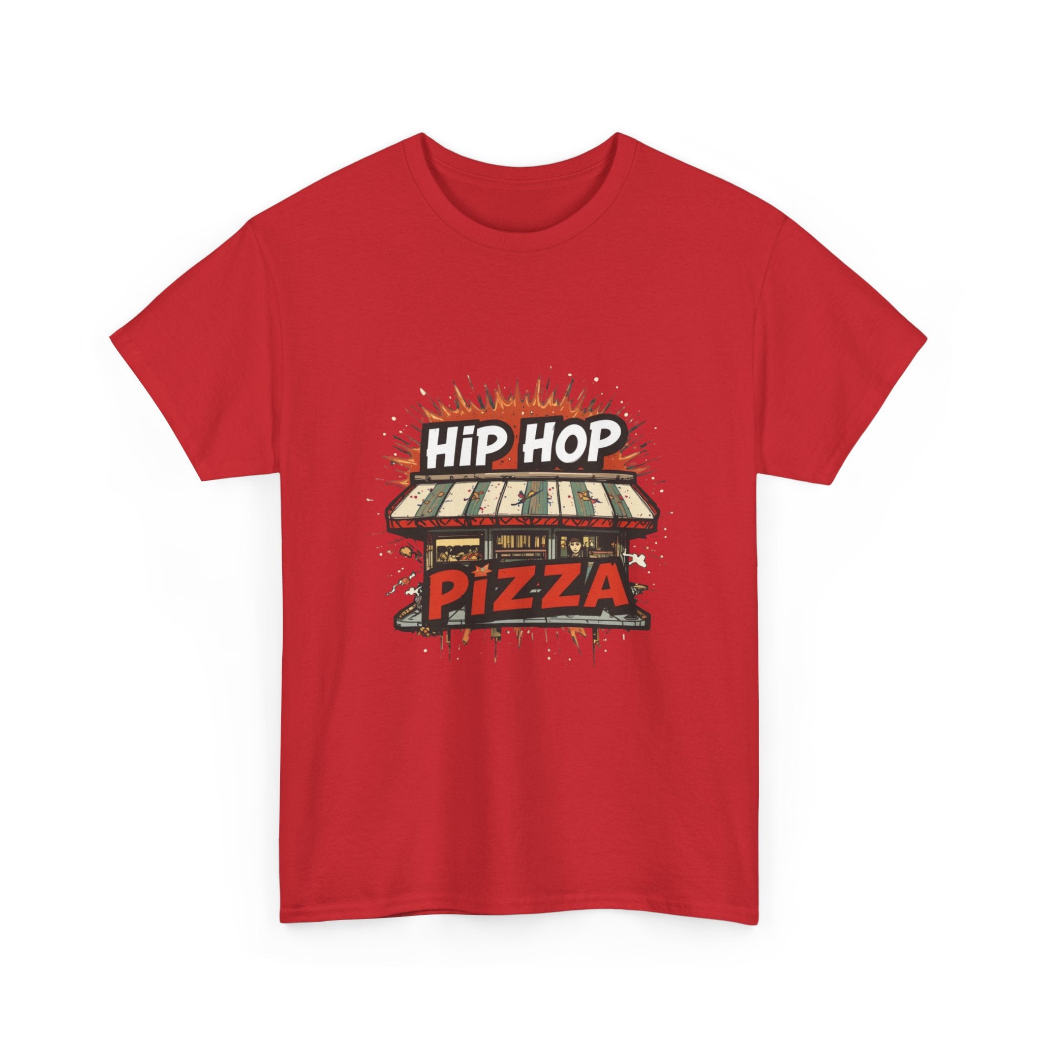 Hip Hop Pizza T-Shirt — Retro Street Style Graphic Tee