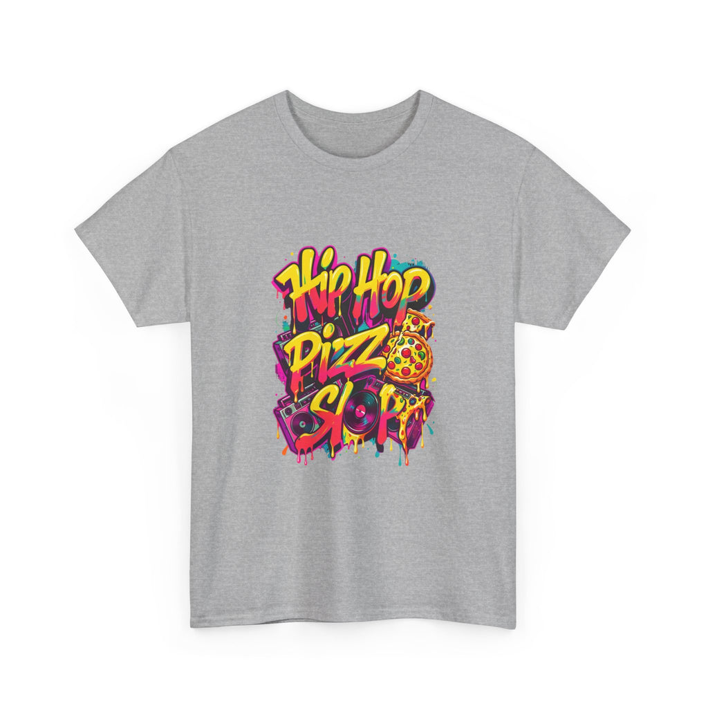 Hip Hop Pizza Skit T-Shirt — Retro Graffiti Pizza Tee