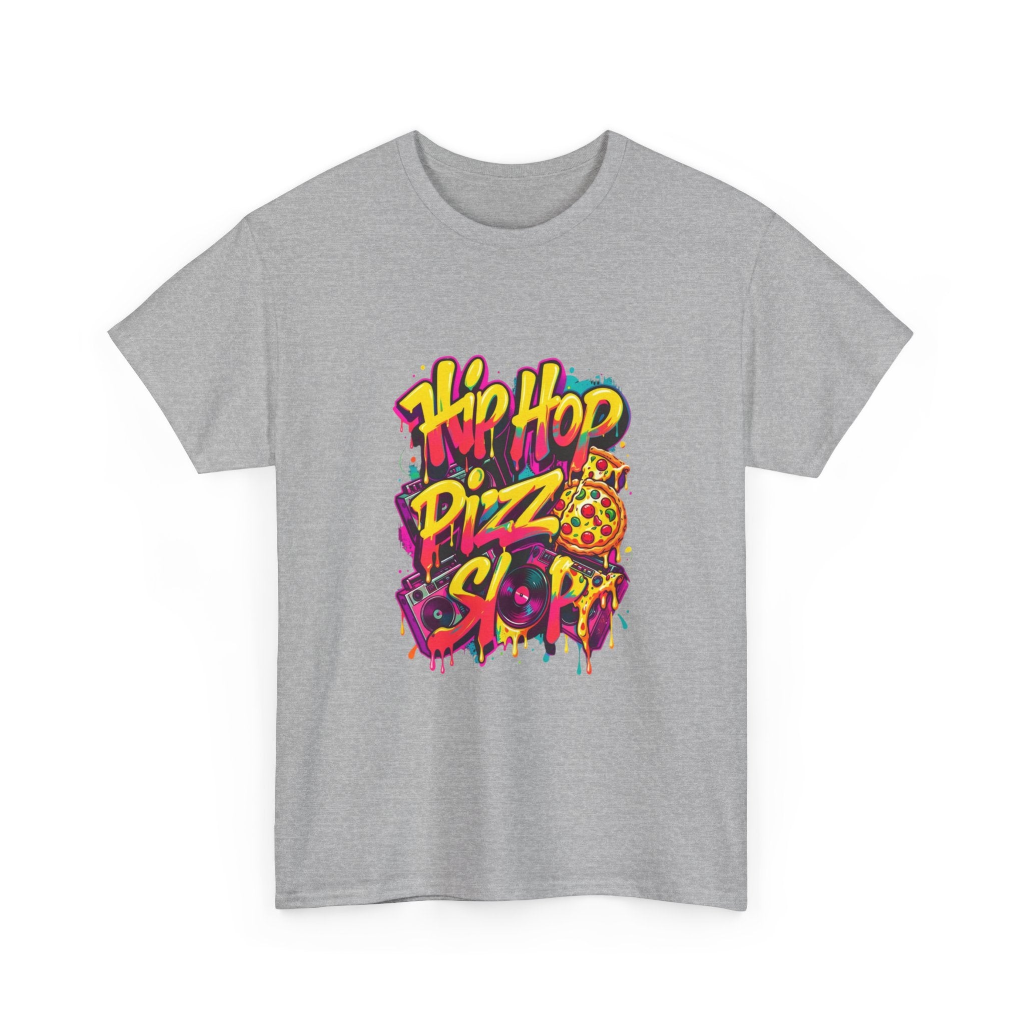 Hip Hop Pizza Skit T-Shirt — Retro Graffiti Pizza Tee