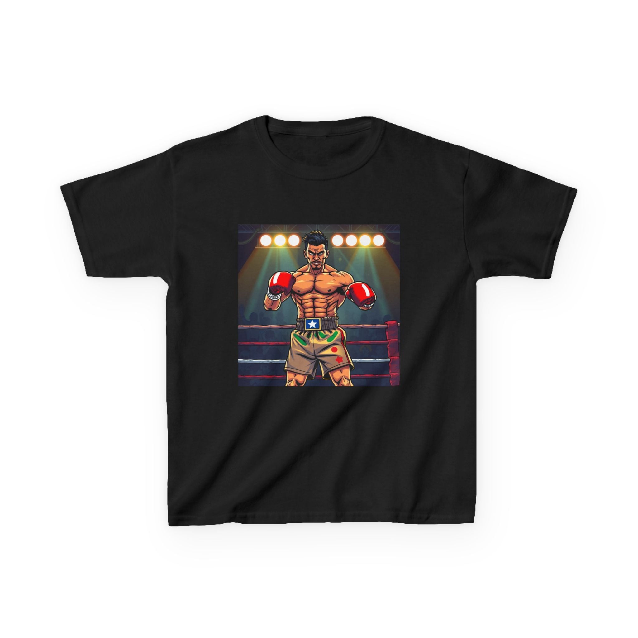 Kids Boxing Champion T‑Shirt — Vintage Ring Fighter Graphic Tee for Boys