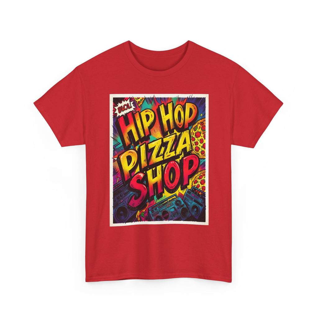 Hip Hop Pizza Shop T-Shirt — Retro Graffiti Pizza Tee