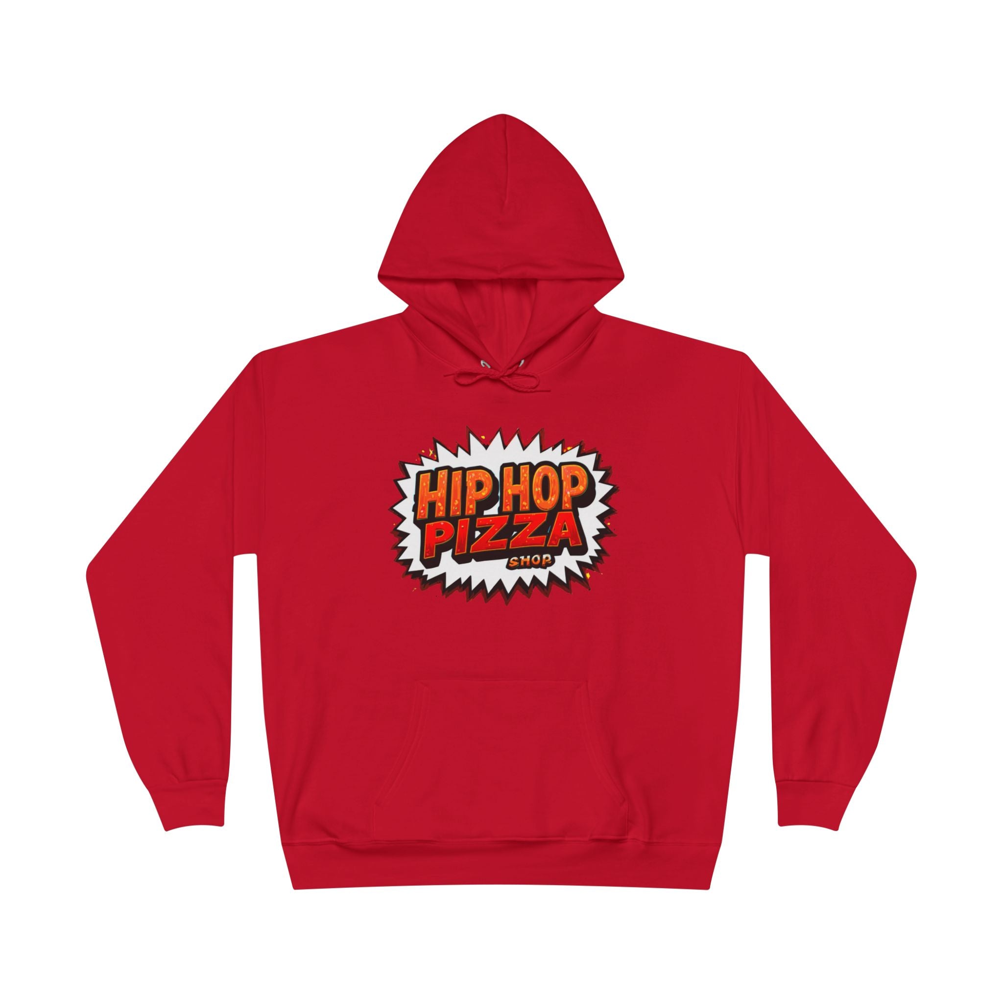 Hip Hop Pizza Graphic Hoodie — Streetwear Pizza Logo Pullover