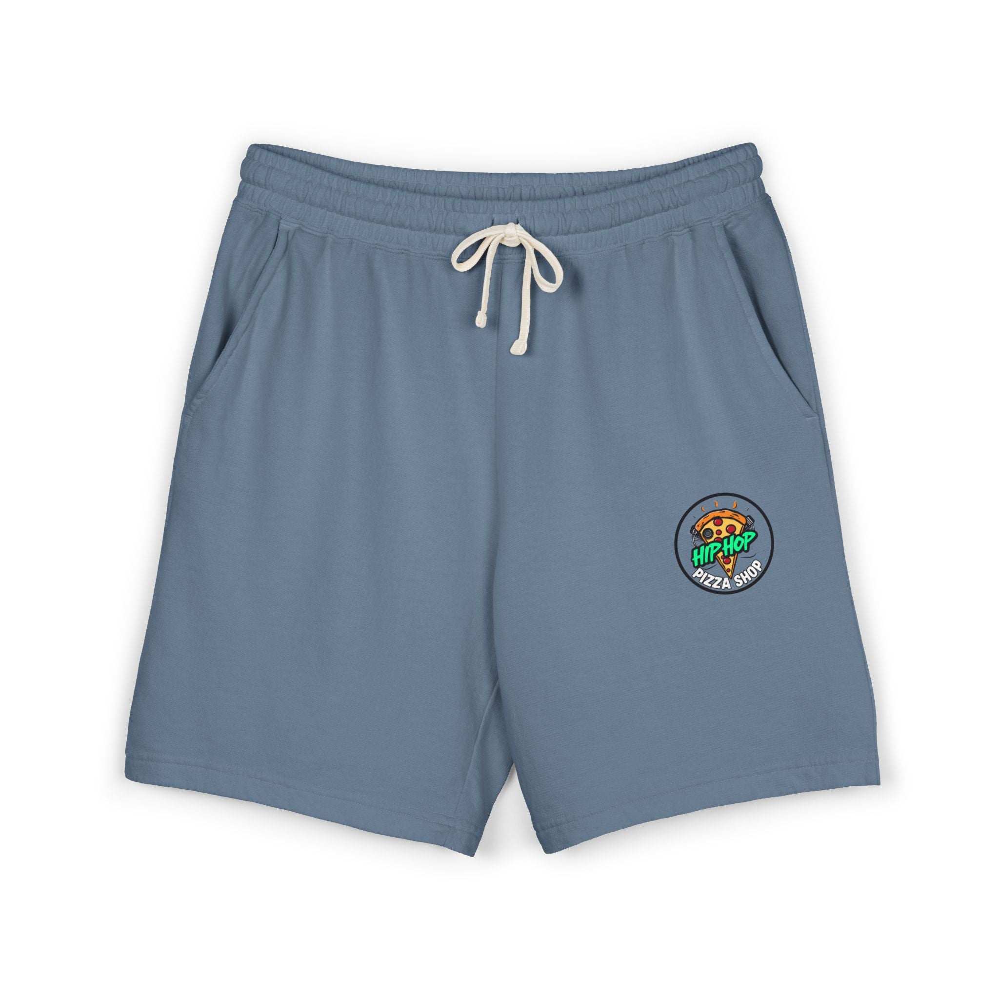 Lightweight Garment-Dyed Fleece Sweat Shorts — Retro Surf Patch