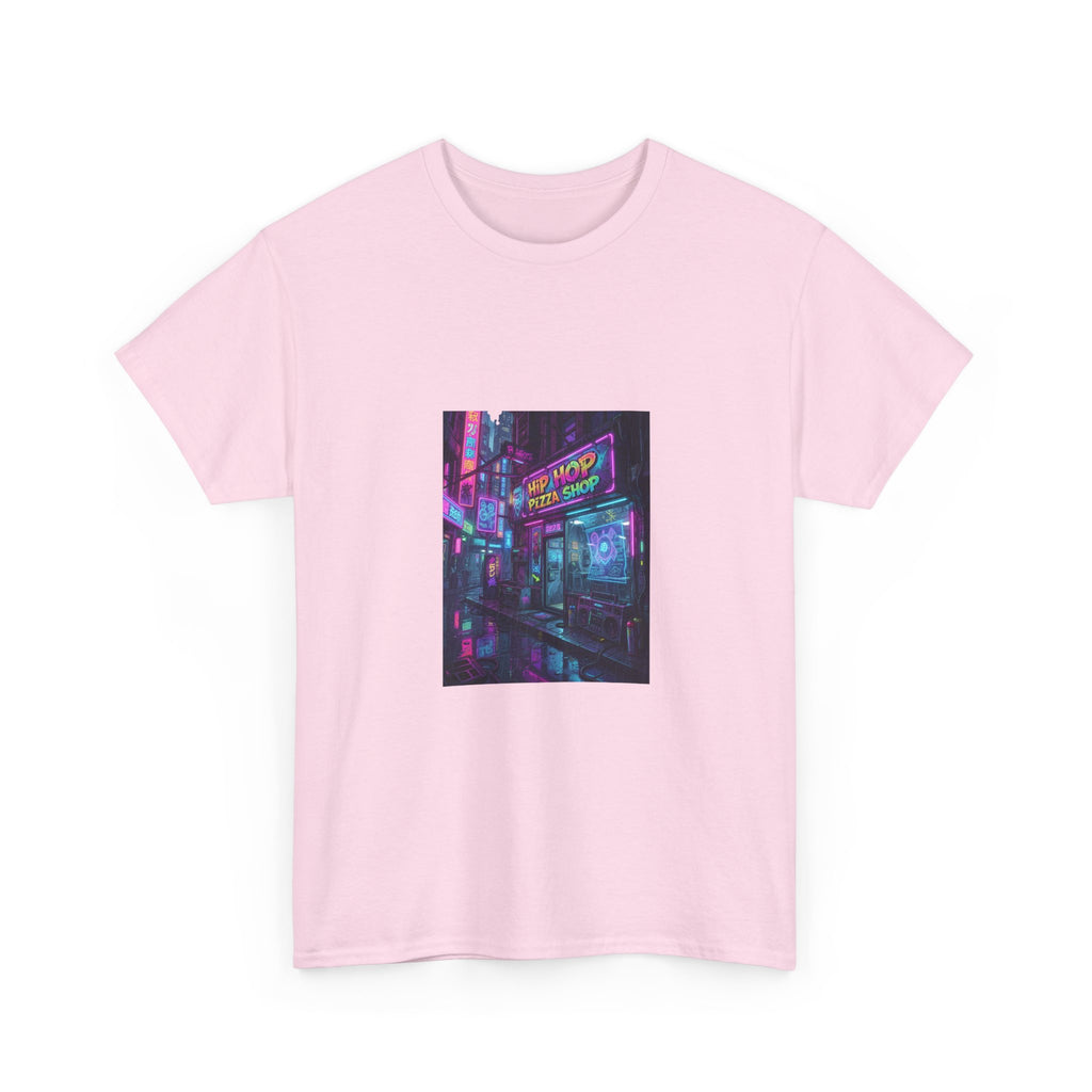 Cyberpunk Neon Alley T‑Shirt — Vaporwave Night City Street Art Tee