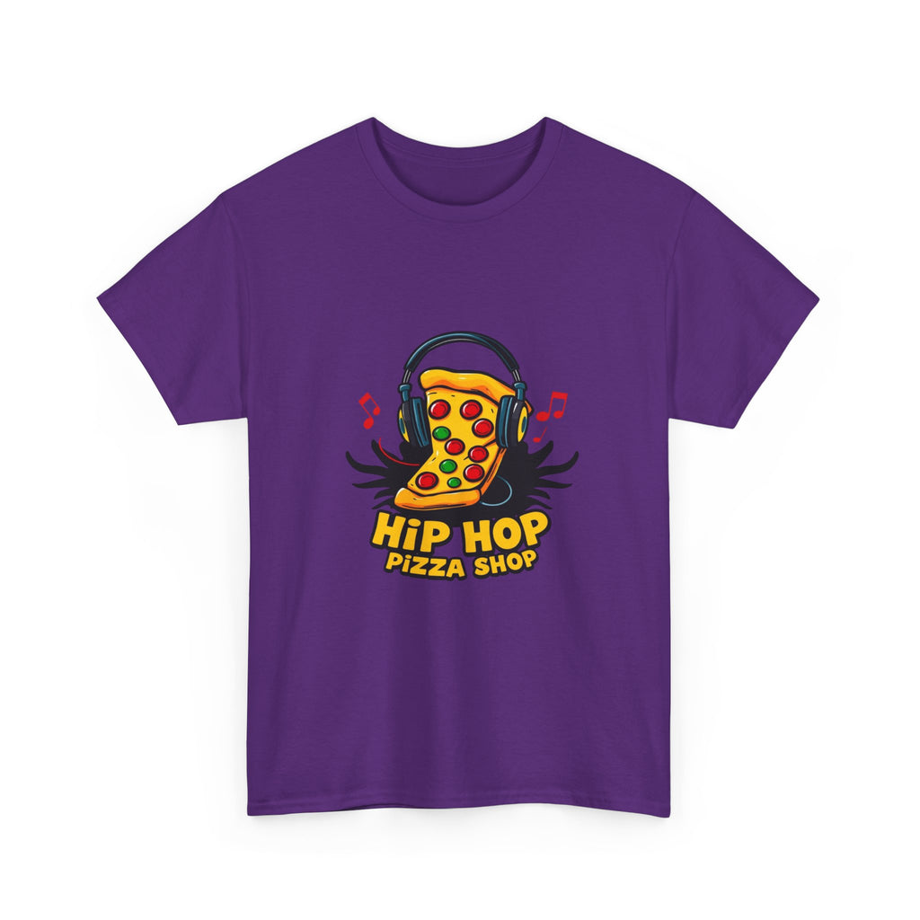 Hip Hop Pizza Shop T-Shirt — Retro Music Pizza Slice Graphic Tee