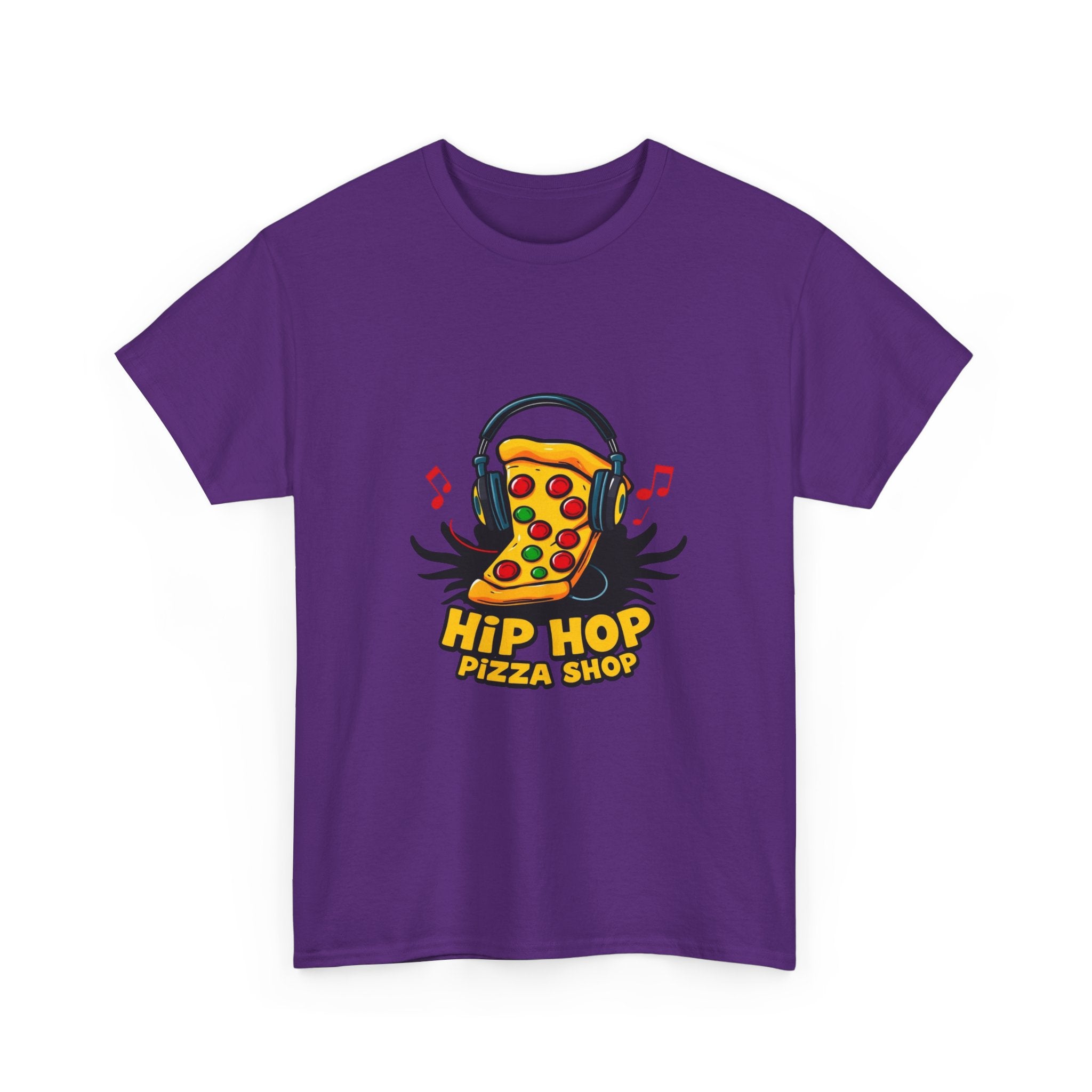 Hip Hop Pizza Shop T-Shirt — Retro Music Pizza Slice Graphic Tee