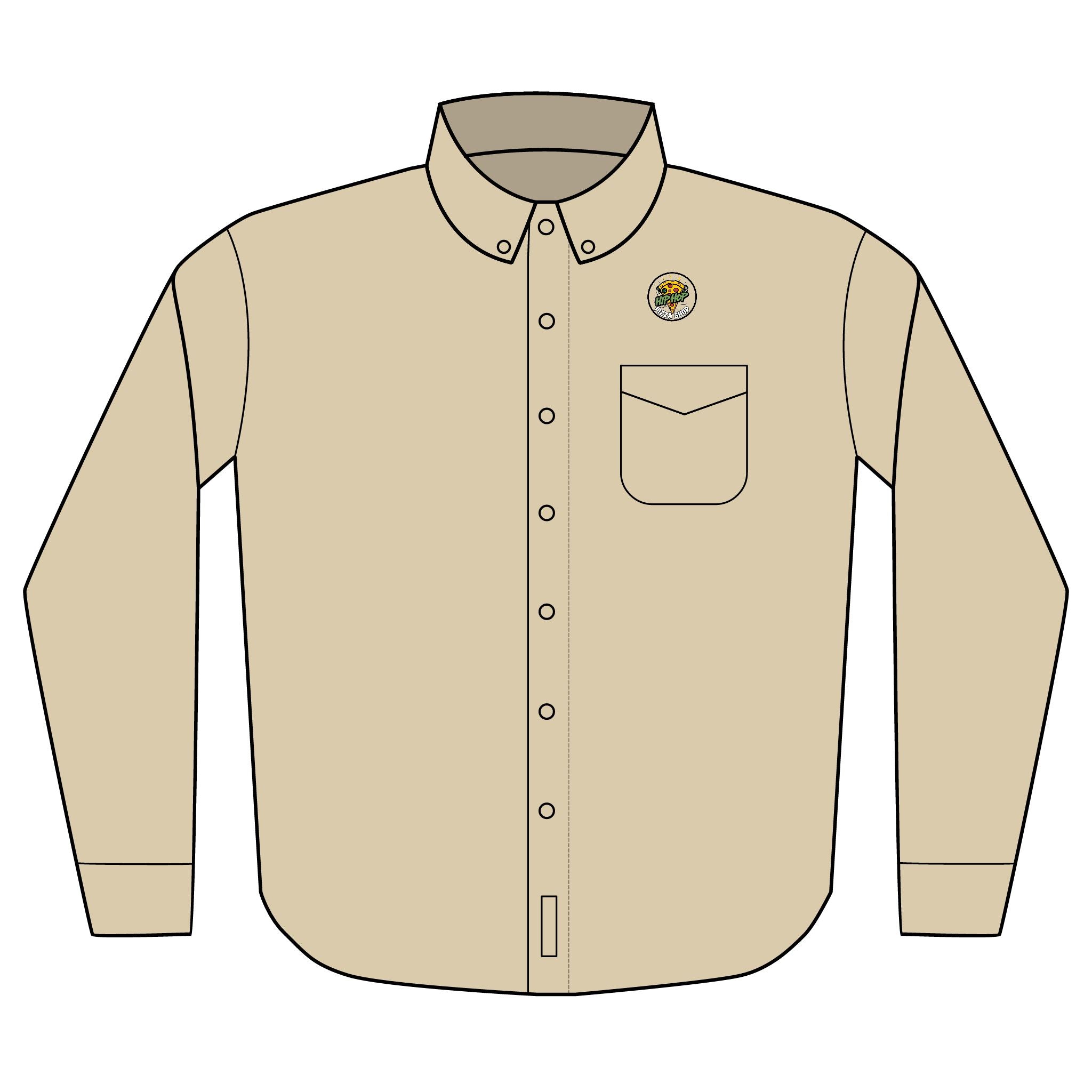 Embroidered Bee Logo Long Sleeve Shirt