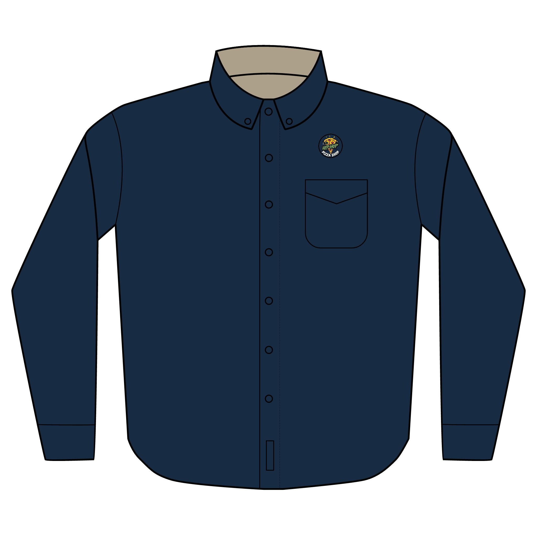 Embroidered Bee Logo Long Sleeve Shirt