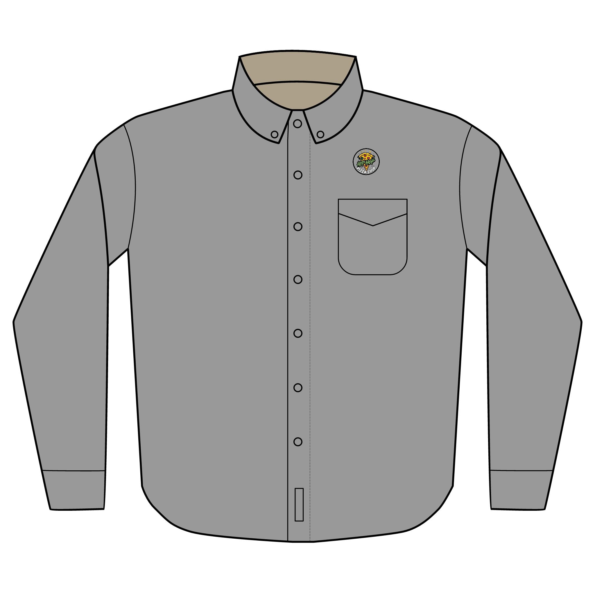 Embroidered Bee Logo Long Sleeve Shirt