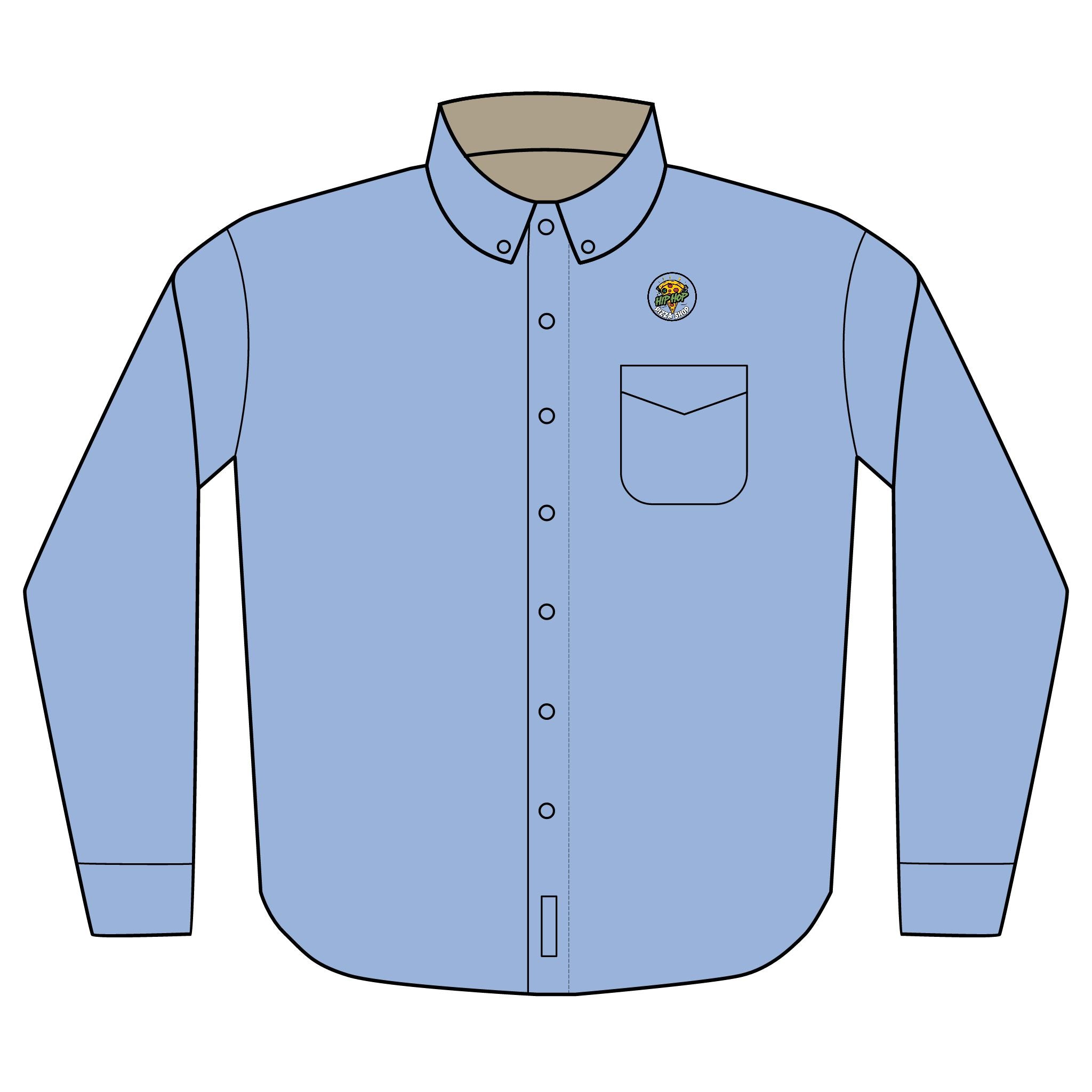 Embroidered Bee Logo Long Sleeve Shirt