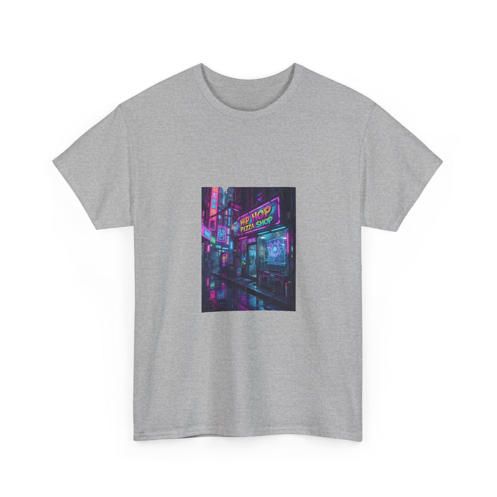 Cyberpunk Neon Alley T‑Shirt — Vaporwave Night City Street Art Tee