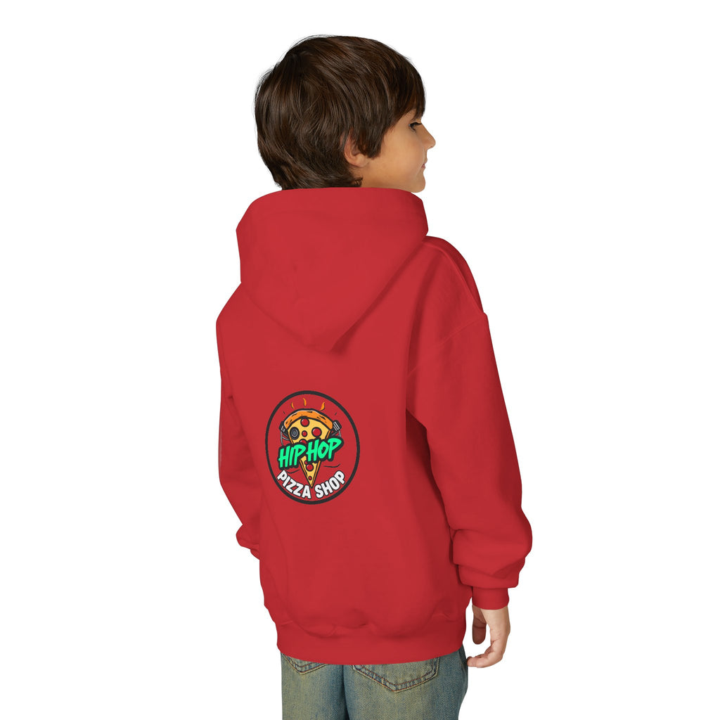 Hip Hop Pizza Shop Youth Hoodie — Graffiti Skull Streetwear Pullover