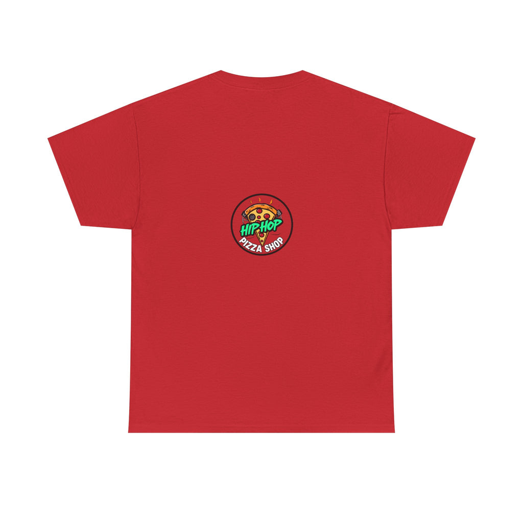 Hip Hop Pizza Tee — Retro Comic Logo Graphic T-Shirt