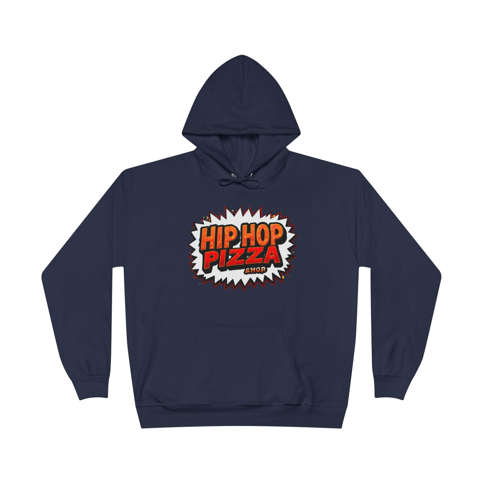 Hip Hop Pizza Graphic Hoodie — Streetwear Pizza Logo Pullover