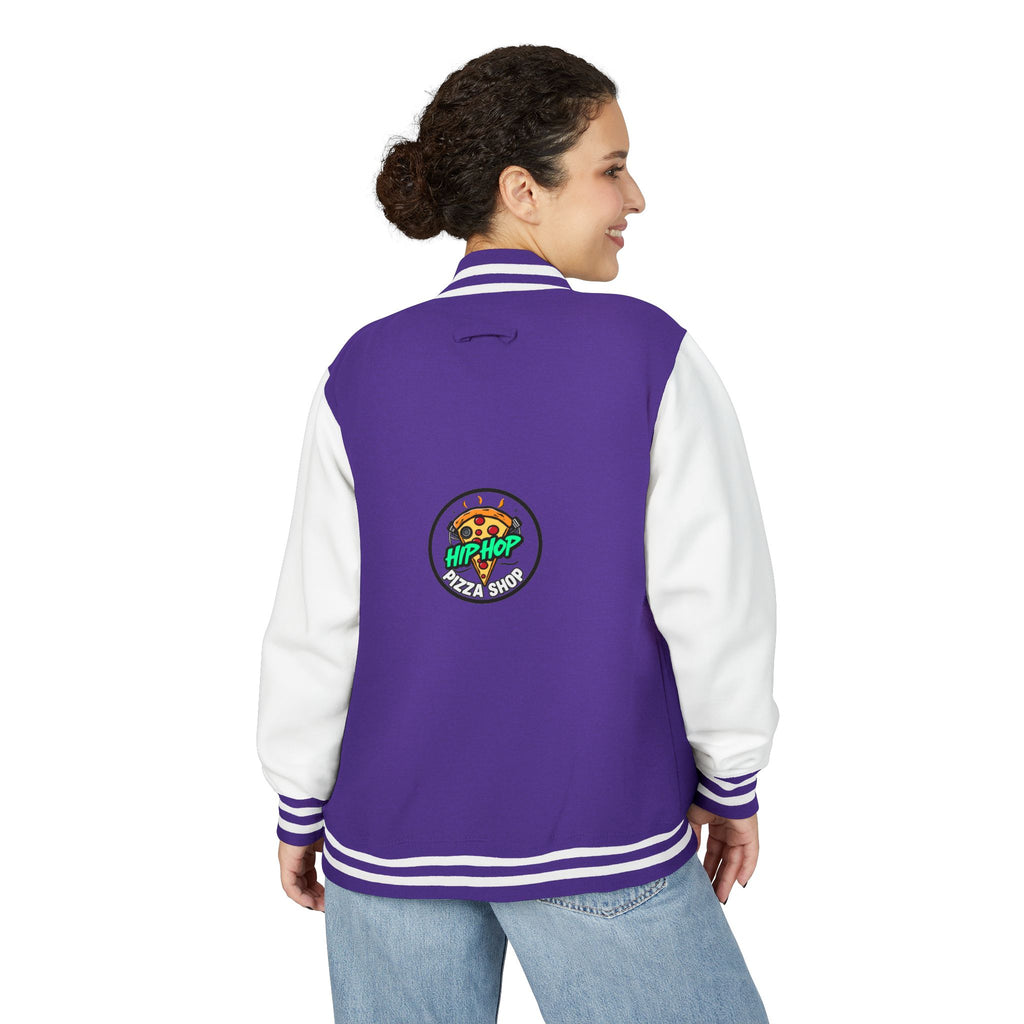 Letterman Jacket - 'Hip Hop Pizza Shop' Retro Varsity Bomber