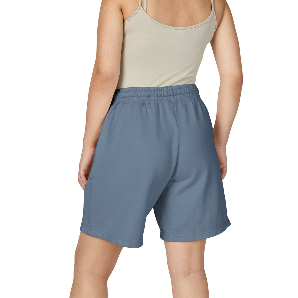 Lightweight Garment-Dyed Fleece Sweat Shorts — Retro Surf Patch