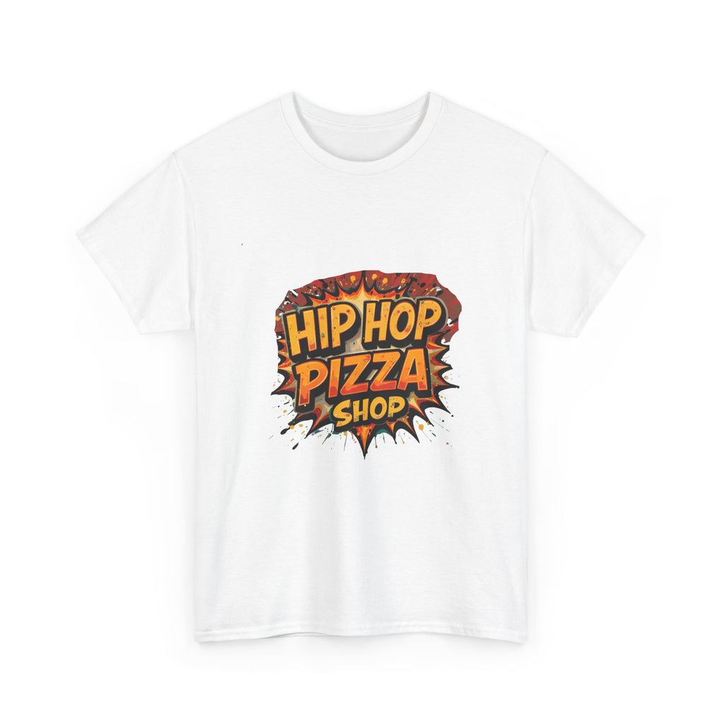 Hip Hop Pizza Shop T-Shirt — Retro Comic Pizza Logo Tee