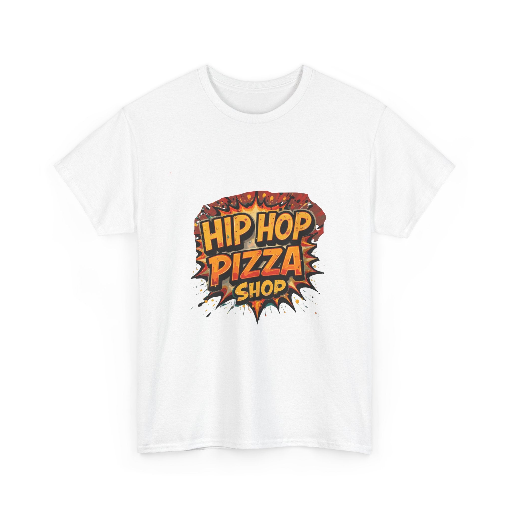 Hip Hop Pizza Shop T-Shirt — Retro Comic Pizza Logo Tee