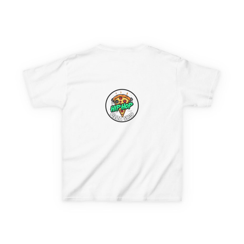 Kids T‑Shirt — 'Hip Hop Pizza' Retro Comic Logo Tee for Children