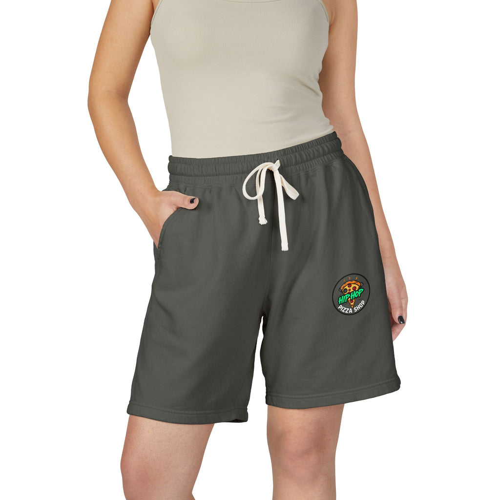 Lightweight Garment-Dyed Fleece Sweat Shorts — Retro Surf Patch