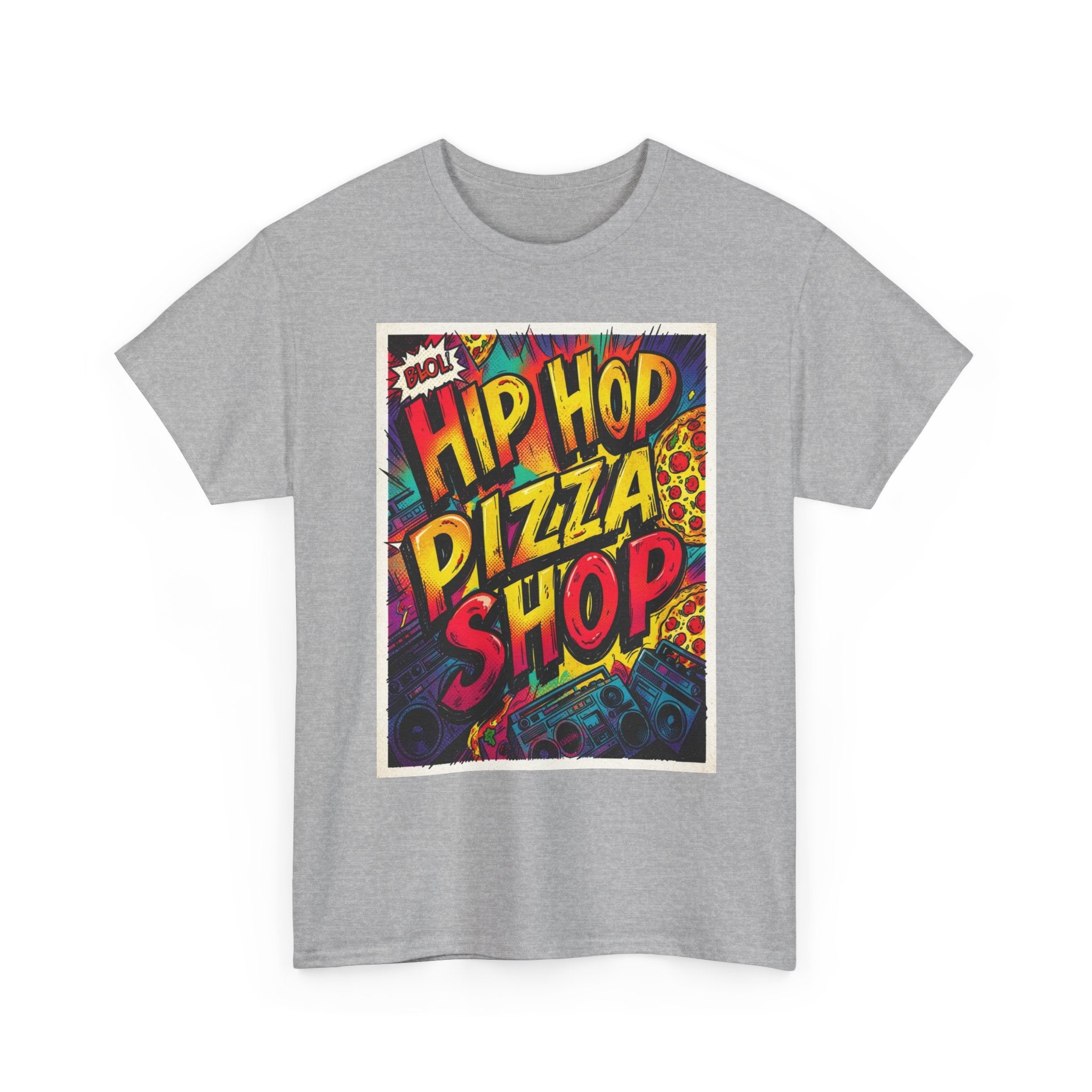 Hip Hop Pizza Shop T-Shirt — Retro Graffiti Pizza Tee