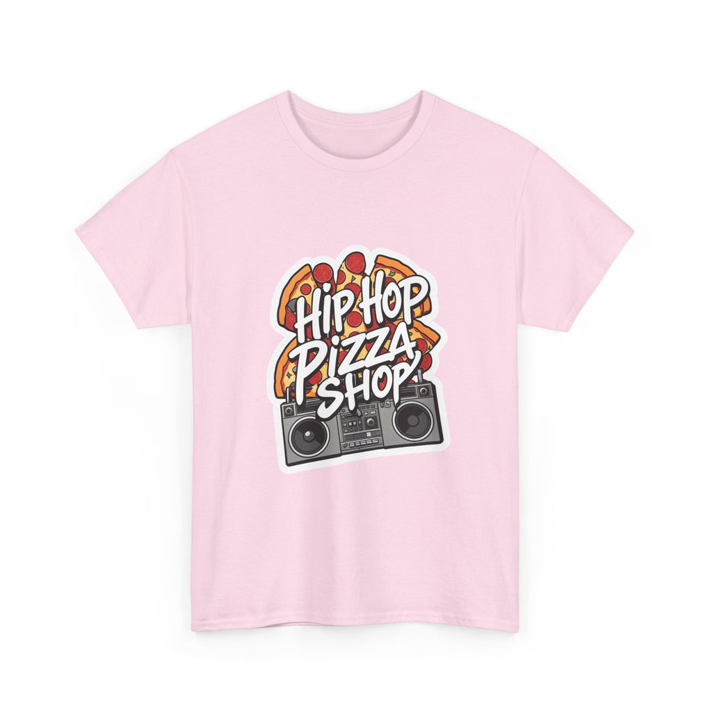 Hip Hop Pizza Shop T-Shirt — Retro Boombox Pizza Graphic Tee