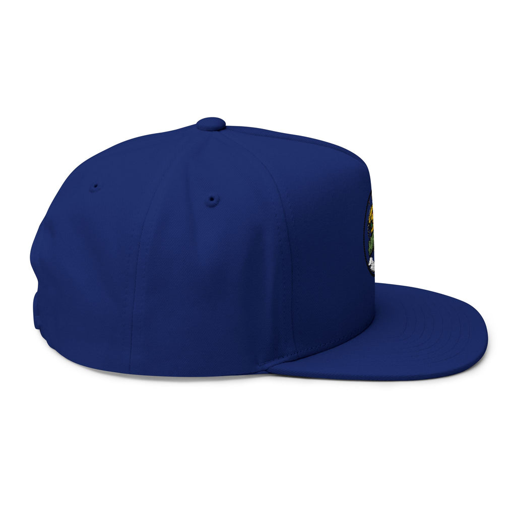 Pizza Slice Patch Flat Bill Cap — Hip Hop Pizza Embroidered Snapback