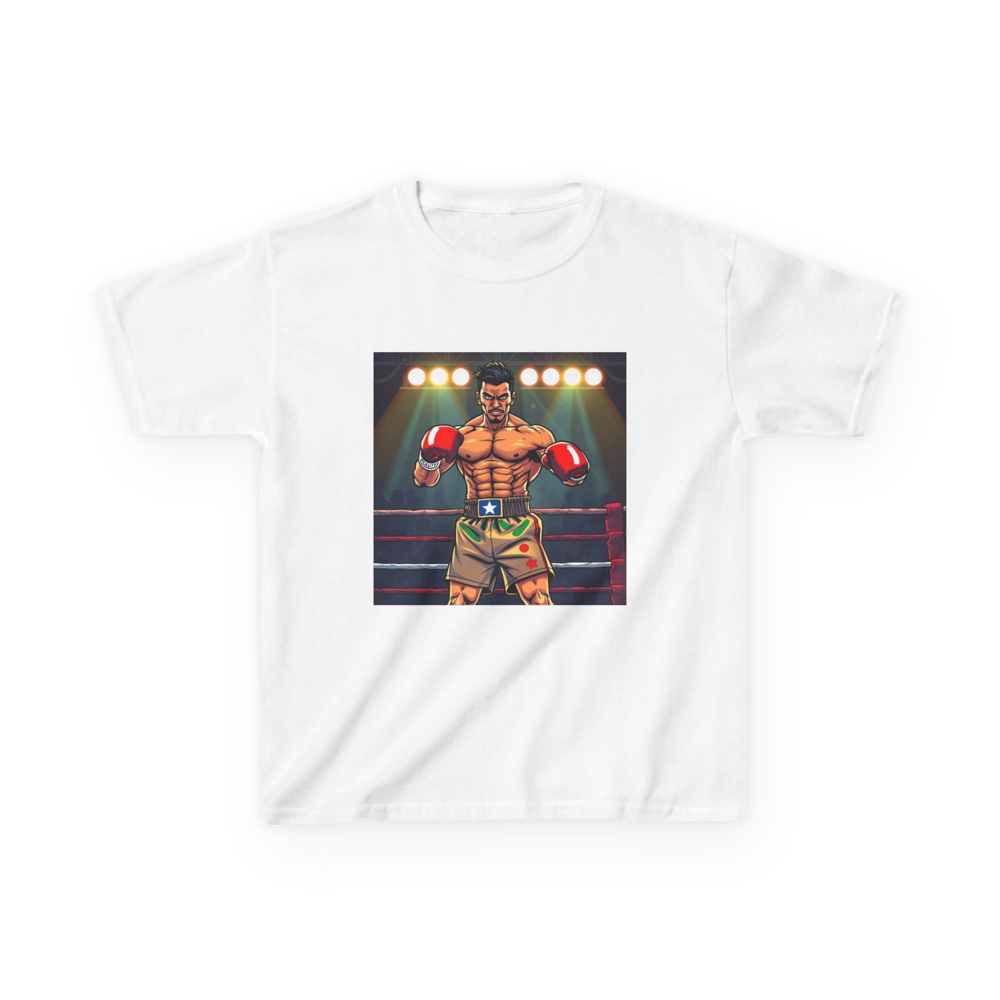Kids Boxing Champion T‑Shirt — Vintage Ring Fighter Graphic Tee for Boys
