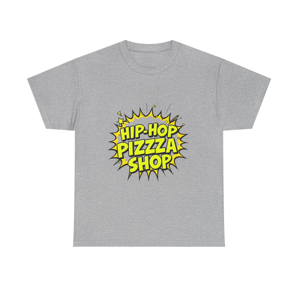 Hip-Hop Pizza Shop T-Shirt — Retro Comic Logo Tee
