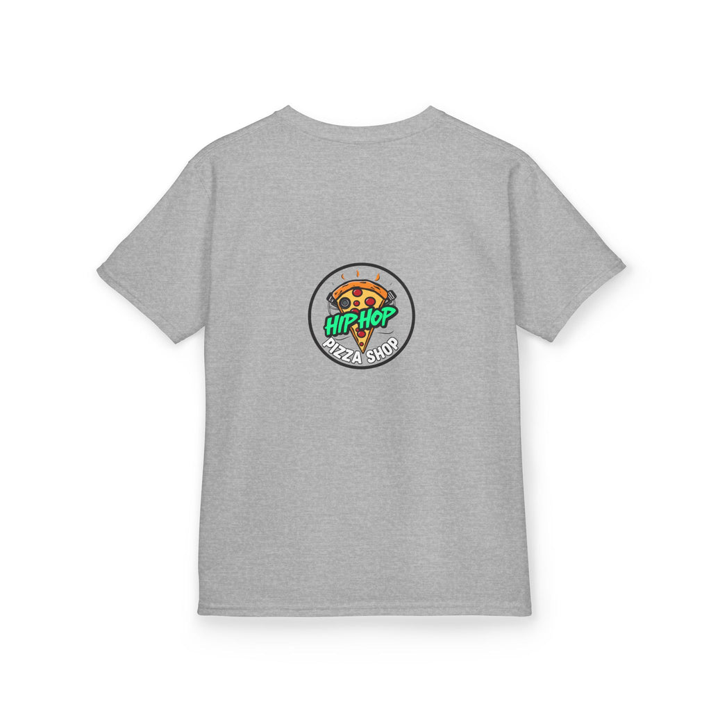 Kids Hip Hop Pizza T-Shirt — Fun Pizza Slice with Headphones Graphic