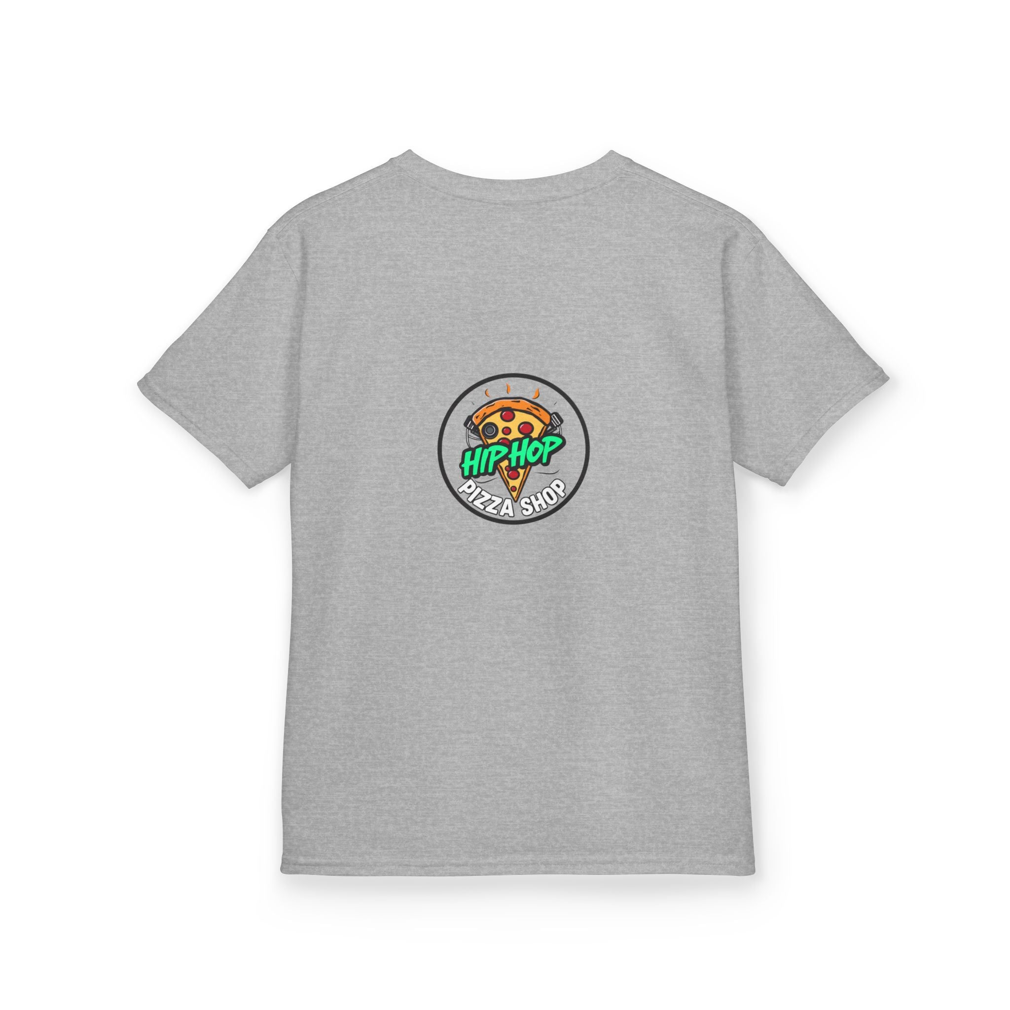 Kids Hip Hop Pizza T-Shirt — Fun Pizza Slice with Headphones Graphic