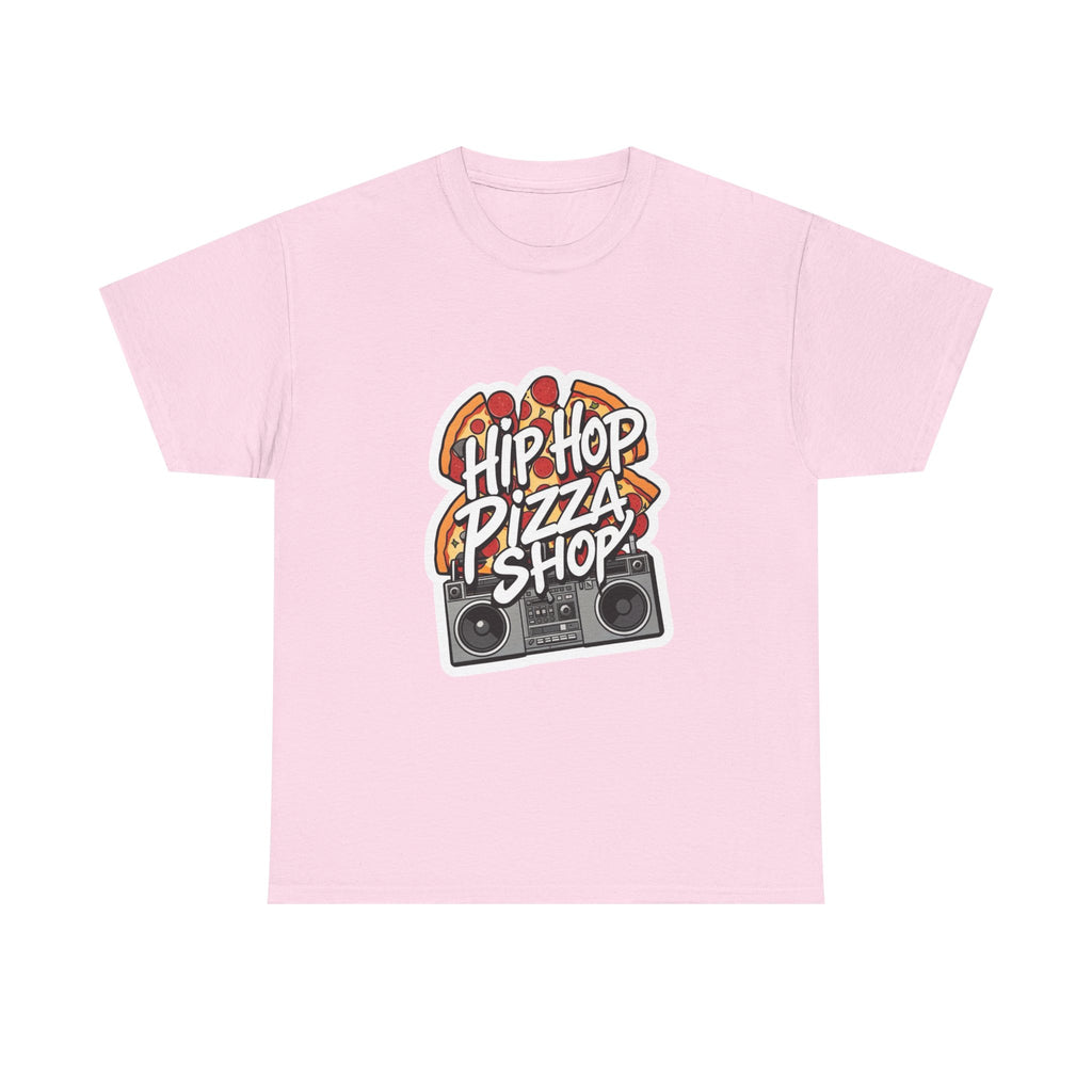 Hip Hop Pizza Shop T-Shirt — Retro Boombox Pizza Graphic Tee