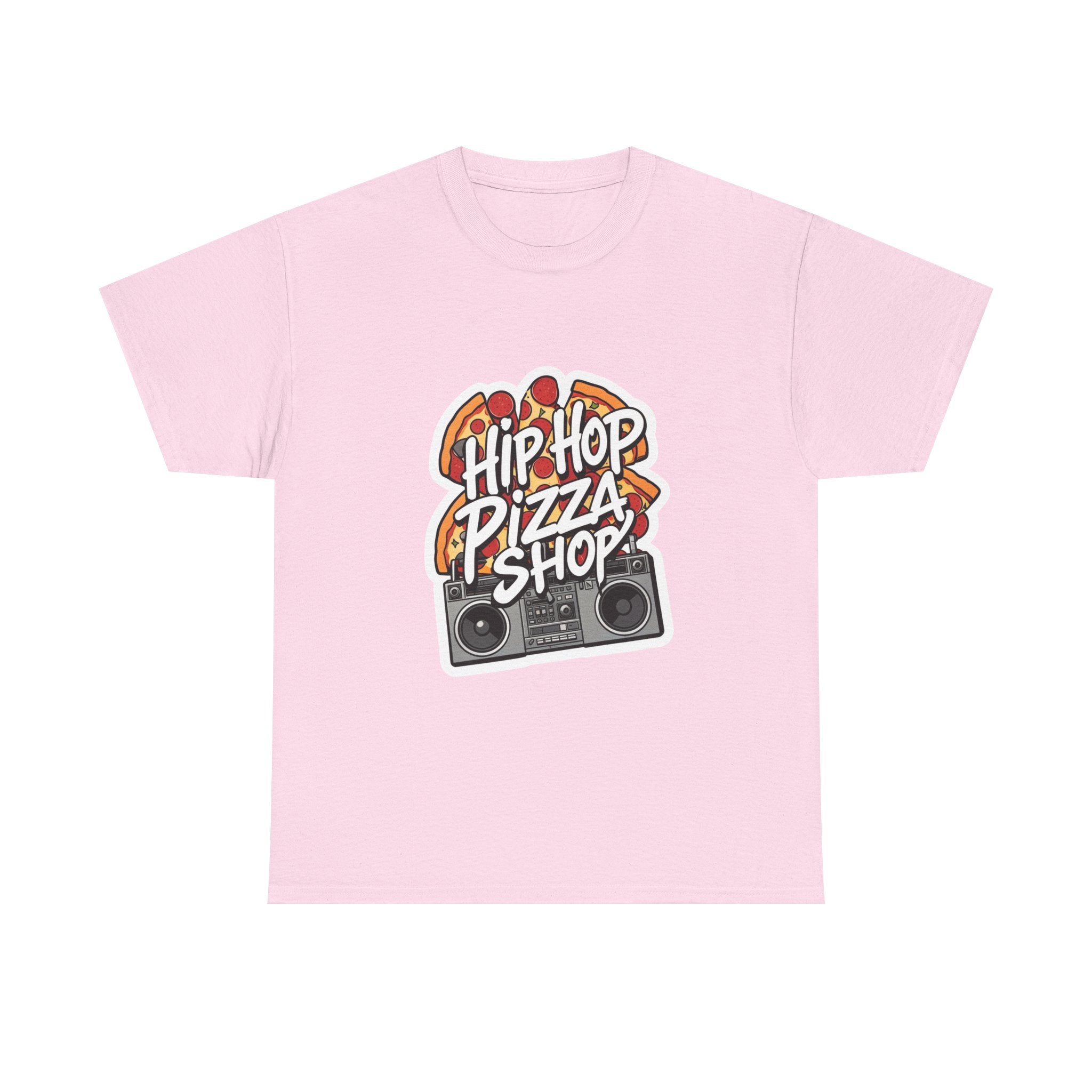 Hip Hop Pizza Shop T-Shirt — Retro Boombox Pizza Graphic Tee