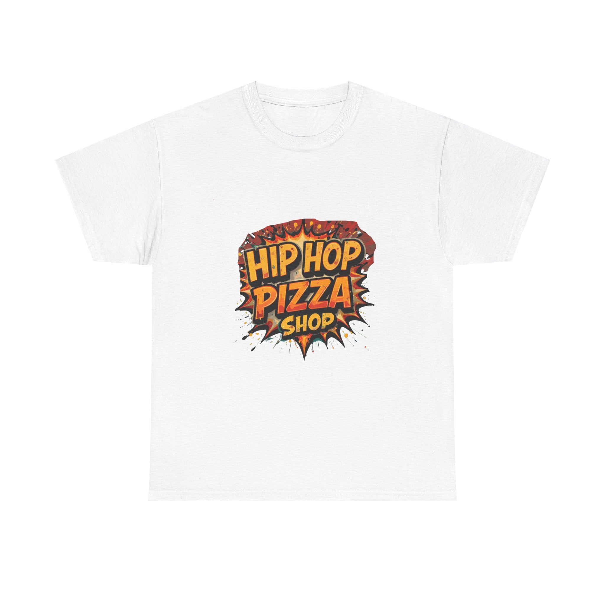 Hip Hop Pizza Shop T-Shirt — Retro Comic Pizza Logo Tee