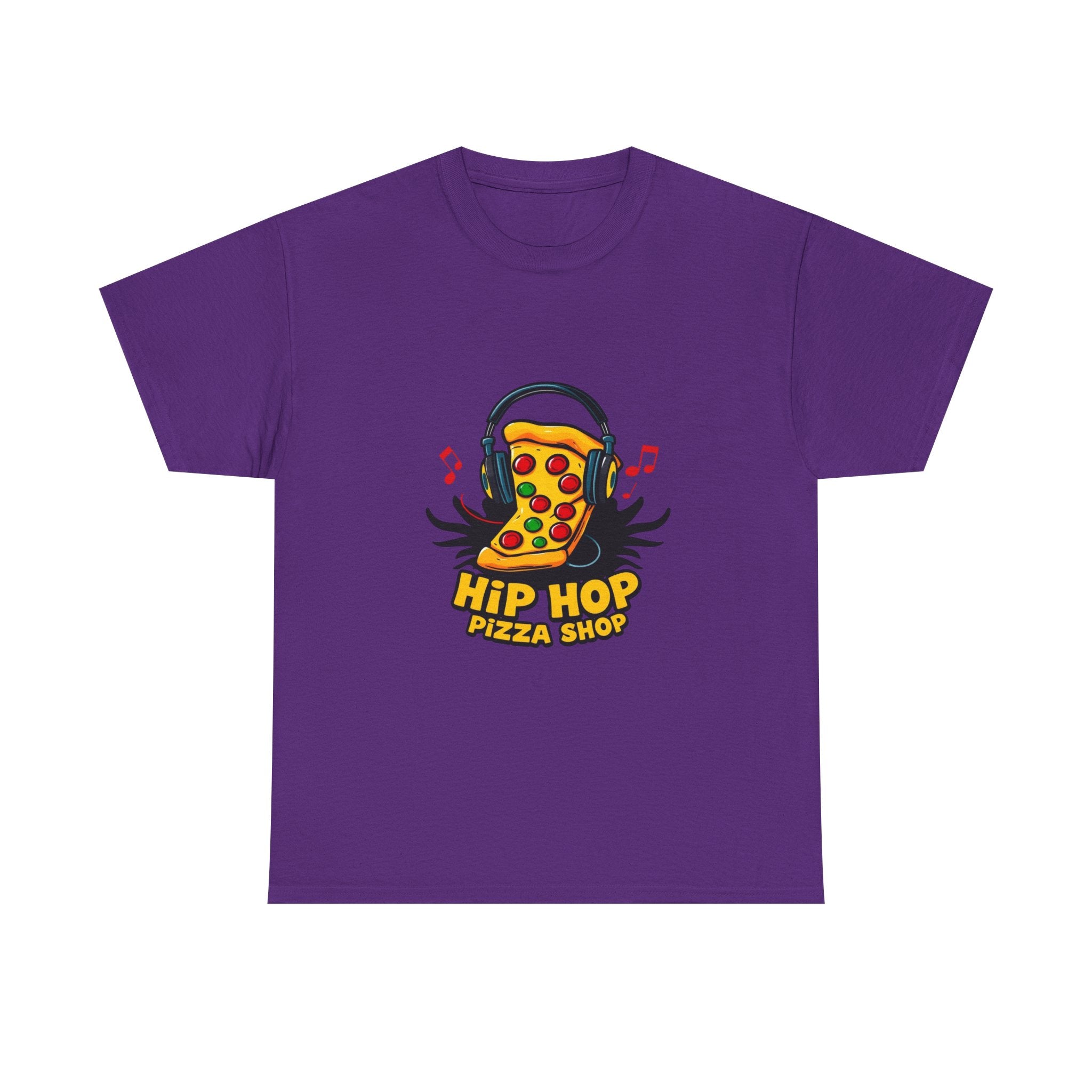 Hip Hop Pizza Shop T-Shirt — Retro Music Pizza Slice Graphic Tee
