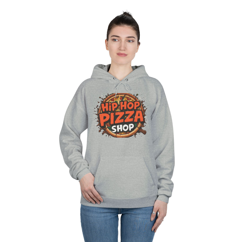 Hip Hop Pizza Shop Hoodie — Retro Pizza Logo Pullover