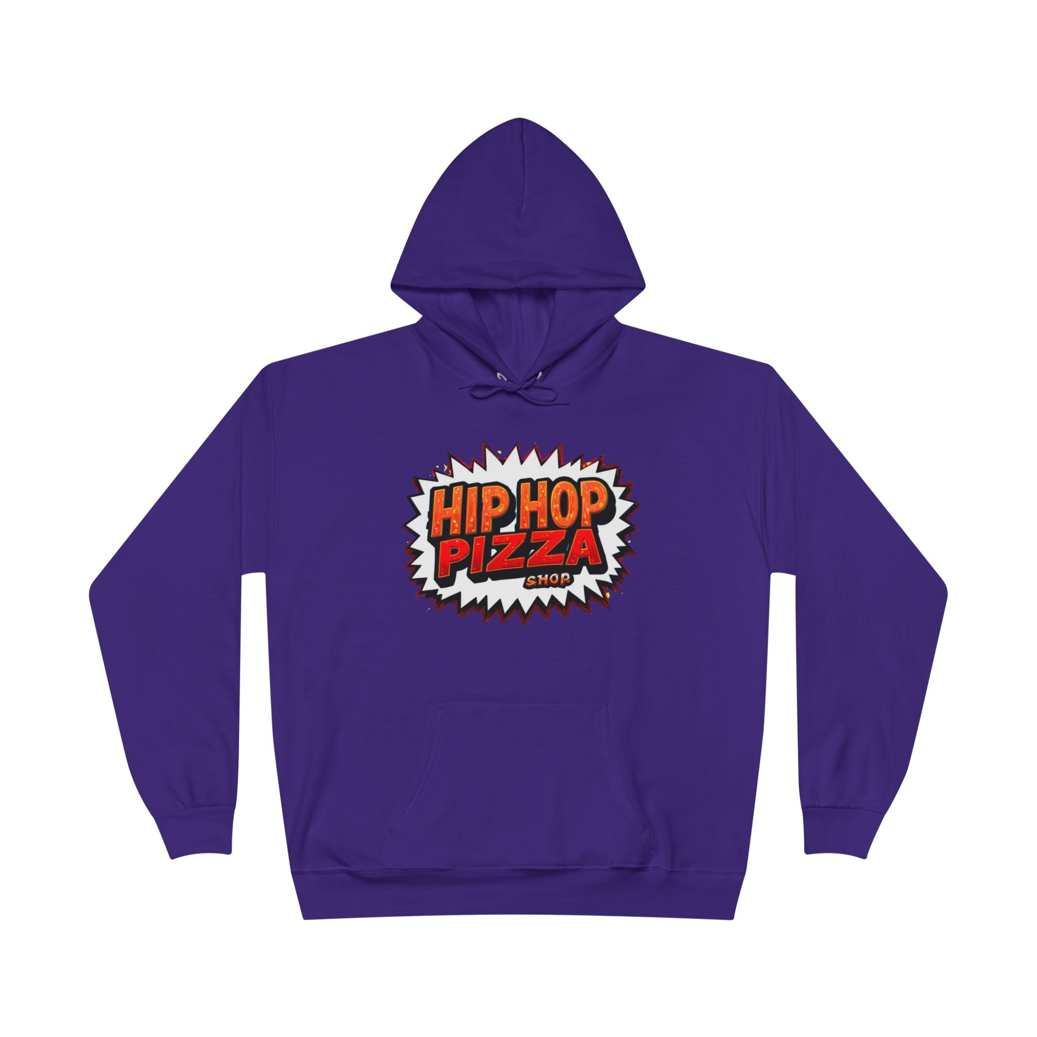 Hip Hop Pizza Graphic Hoodie — Streetwear Pizza Logo Pullover