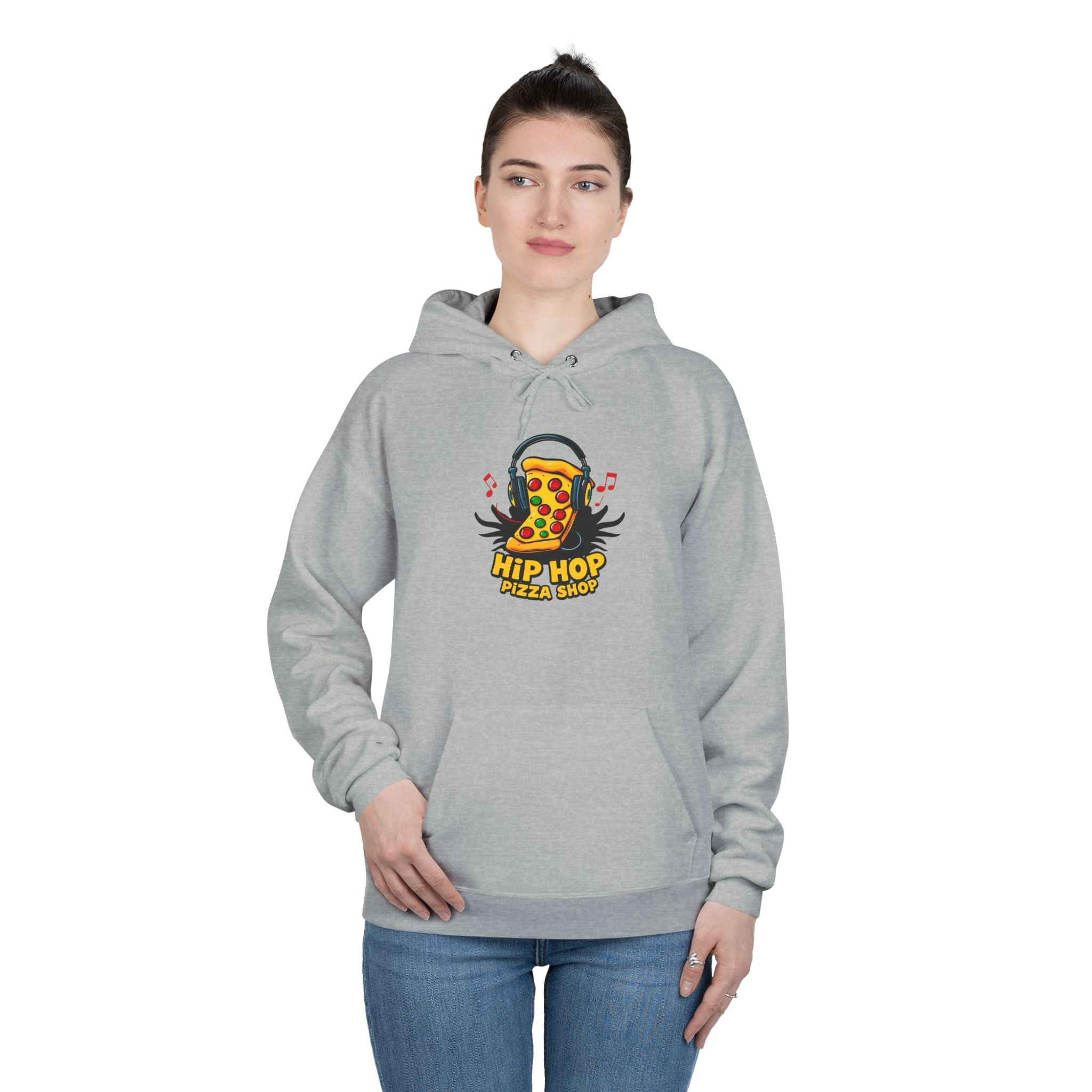 Hip Hop Pizza Hoodie — Retro Pizza Slice DJ Pullover